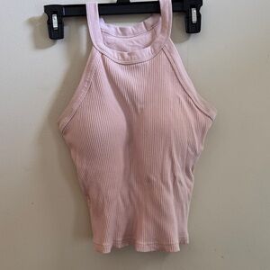 Uniqlo Light Pink Ribbed Tank Top